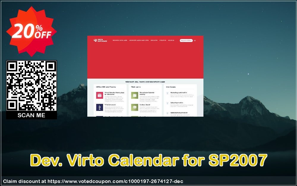 Dev. Virto Calendar for SP2007 Coupon, discount Dev. Virto Calendar for SP2007 awful promo code 2023. Promotion: awful promo code of Dev. Virto Calendar for SP2007 2023