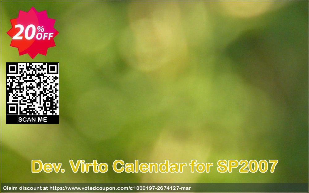 Dev. Virto Calendar for SP2007 Coupon Code Apr 2024, 20% OFF - VotedCoupon