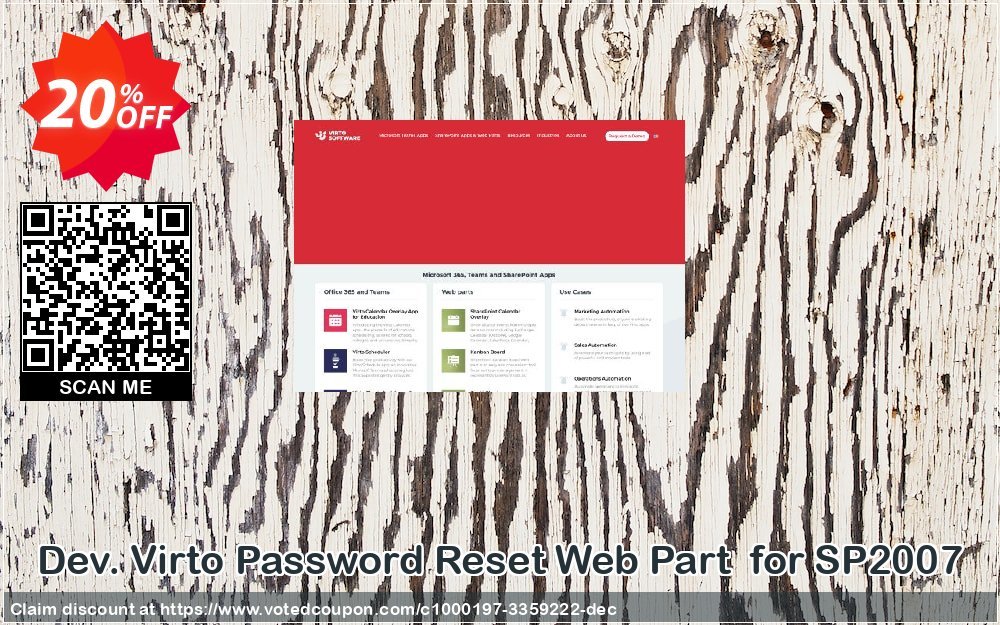 Dev. Virto Password Reset Web Part  for SP2007 Coupon, discount Dev. Virto Password Reset Web Part  for SP2007 formidable offer code 2023. Promotion: formidable offer code of Dev. Virto Password Reset Web Part  for SP2007 2023