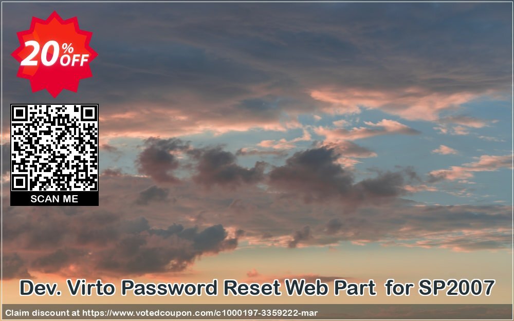 Dev. Virto Password Reset Web Part  for SP2007 Coupon Code Apr 2024, 20% OFF - VotedCoupon