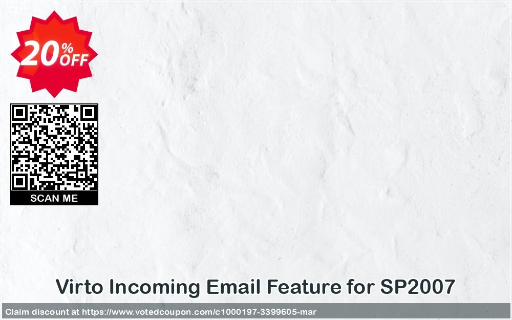 Virto Incoming Email Feature for SP2007 Coupon, discount Virto Incoming Email Feature for SP2007 stunning offer code 2024. Promotion: stunning offer code of Virto Incoming Email Feature for SP2007 2024