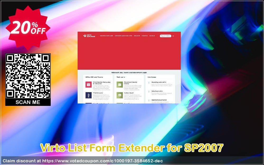 Virto List Form Extender for SP2007 Coupon, discount Virto List Form Extender for SP2007 awful promo code 2023. Promotion: awful promo code of Virto List Form Extender for SP2007 2023