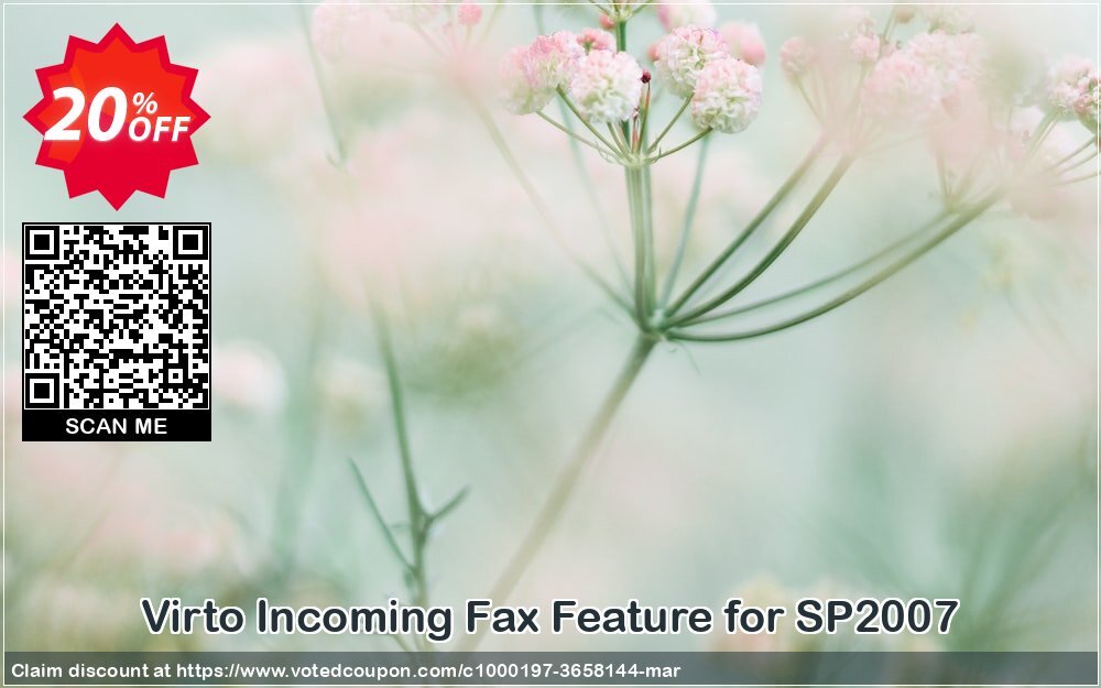 Virto Incoming Fax Feature for SP2007 Coupon, discount Virto Incoming Fax Feature for SP2007 exclusive discount code 2024. Promotion: exclusive discount code of Virto Incoming Fax Feature for SP2007 2024