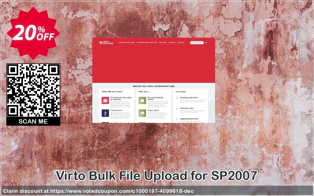 Virto Bulk File Upload for SP2007 Coupon, discount Virto Bulk File Upload for SP2007 excellent deals code 2023. Promotion: excellent deals code of Virto Bulk File Upload for SP2007 2023