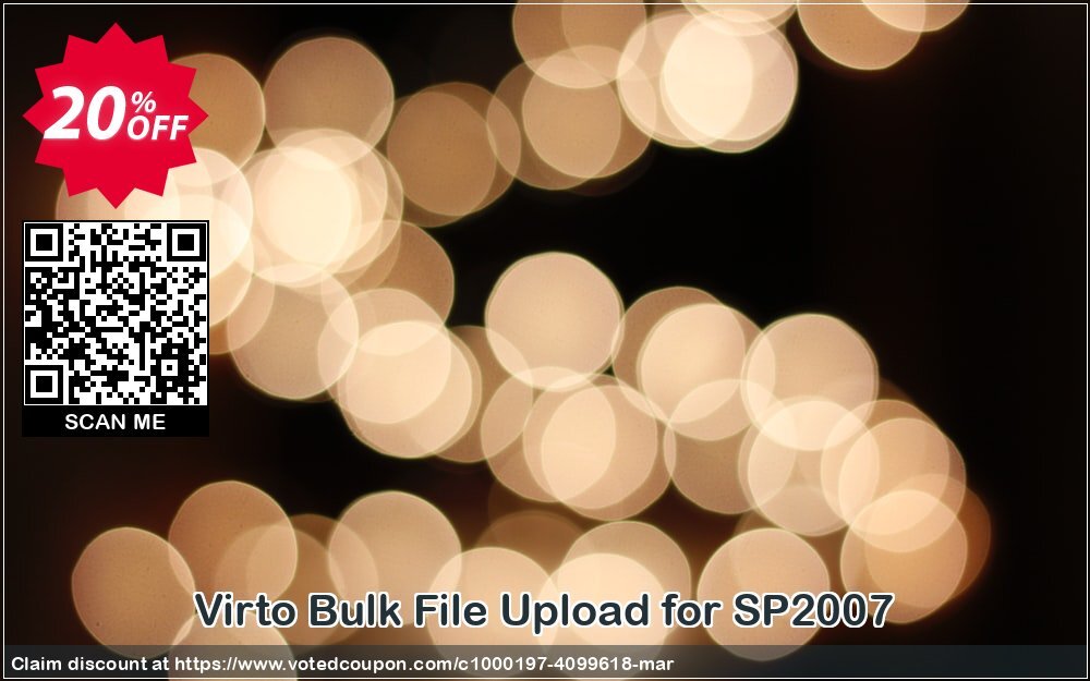 Virto Bulk File Upload for SP2007 Coupon, discount Virto Bulk File Upload for SP2007 excellent deals code 2024. Promotion: excellent deals code of Virto Bulk File Upload for SP2007 2024