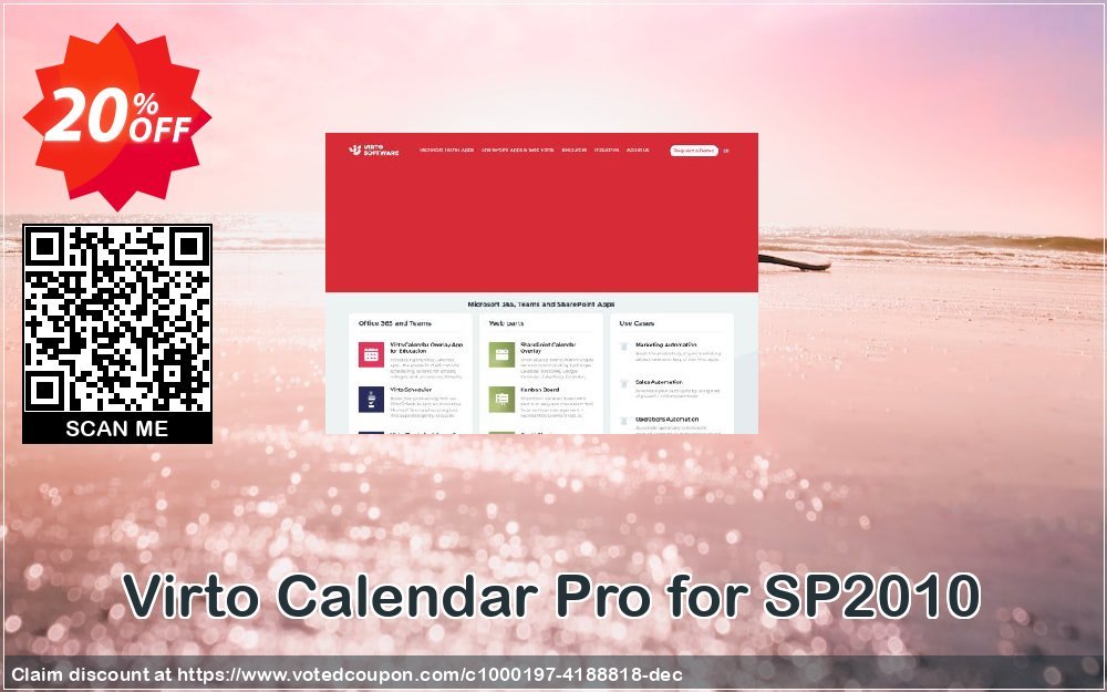 Virto Calendar Pro for SP2010 Coupon Code Apr 2024, 20% OFF - VotedCoupon