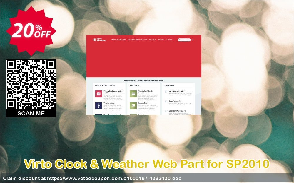 Virto Clock & Weather Web Part for SP2010 Coupon Code Apr 2024, 20% OFF - VotedCoupon