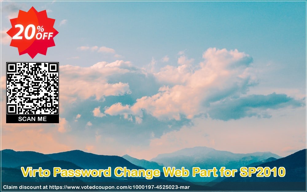 Virto Password Change Web Part for SP2010 Coupon, discount Virto Password Change Web Part for SP2010 formidable offer code 2024. Promotion: formidable offer code of Virto Password Change Web Part for SP2010 2024