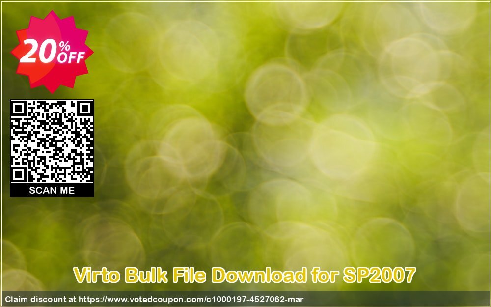 Virto Bulk File Download for SP2007 Coupon, discount Virto Bulk File Download for SP2007 awesome promo code 2024. Promotion: awesome promo code of Virto Bulk File Download for SP2007 2024