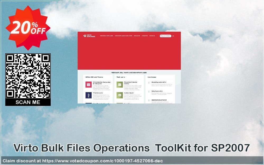 Virto Bulk Files Operations  ToolKit for SP2007 Coupon Code May 2024, 20% OFF - VotedCoupon