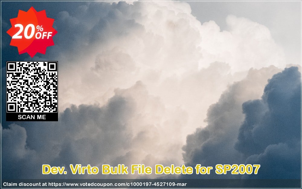 Dev. Virto Bulk File Delete for SP2007 Coupon Code Apr 2024, 20% OFF - VotedCoupon