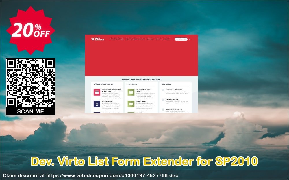 Dev. Virto List Form Extender for SP2010 Coupon, discount Dev. Virto List Form Extender for SP2010 amazing discount code 2024. Promotion: amazing discount code of Dev. Virto List Form Extender for SP2010 2024