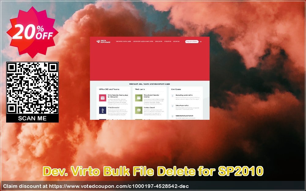 Dev. Virto Bulk File Delete for SP2010 Coupon, discount Dev. Virto Bulk File Delete for SP2010 formidable sales code 2024. Promotion: formidable sales code of Dev. Virto Bulk File Delete for SP2010 2024
