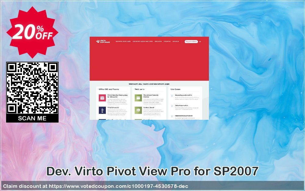 Dev. Virto Pivot View Pro for SP2007 Coupon, discount Dev. Virto Pivot View Pro for SP2007 hottest promotions code 2024. Promotion: hottest promotions code of Dev. Virto Pivot View Pro for SP2007 2024