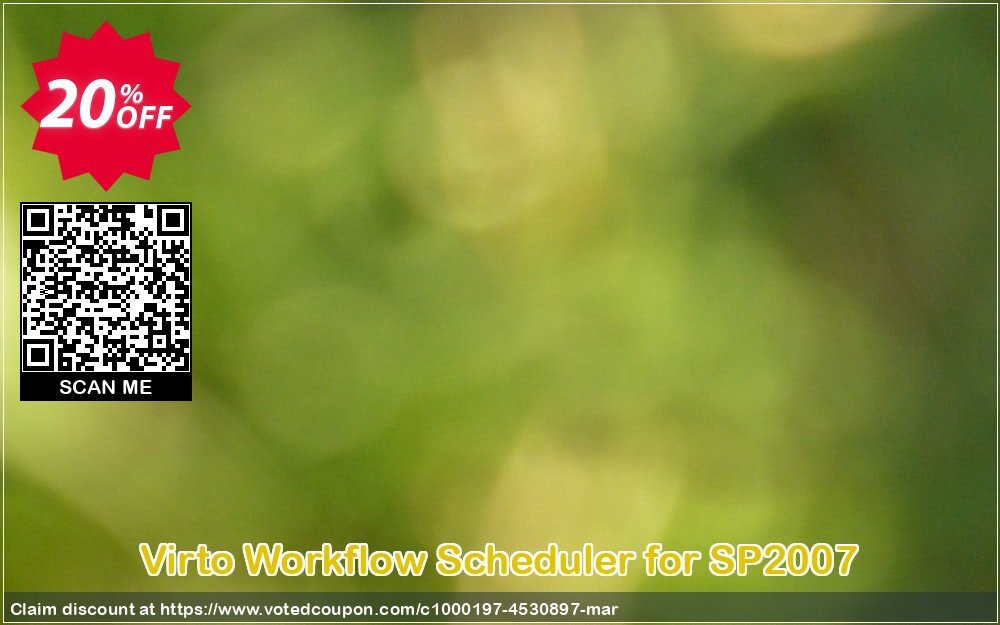 Virto Workflow Scheduler for SP2007 Coupon, discount Virto Workflow Scheduler for SP2007 super discount code 2024. Promotion: super discount code of Virto Workflow Scheduler for SP2007 2024