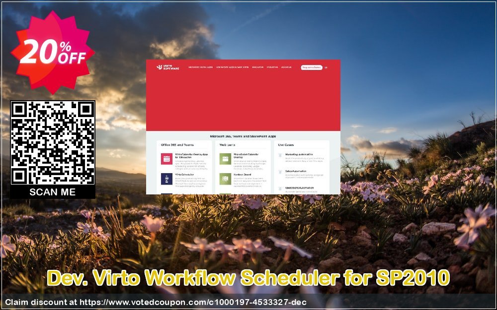 Dev. Virto Workflow Scheduler for SP2010 Coupon Code Mar 2024, 20% OFF - VotedCoupon