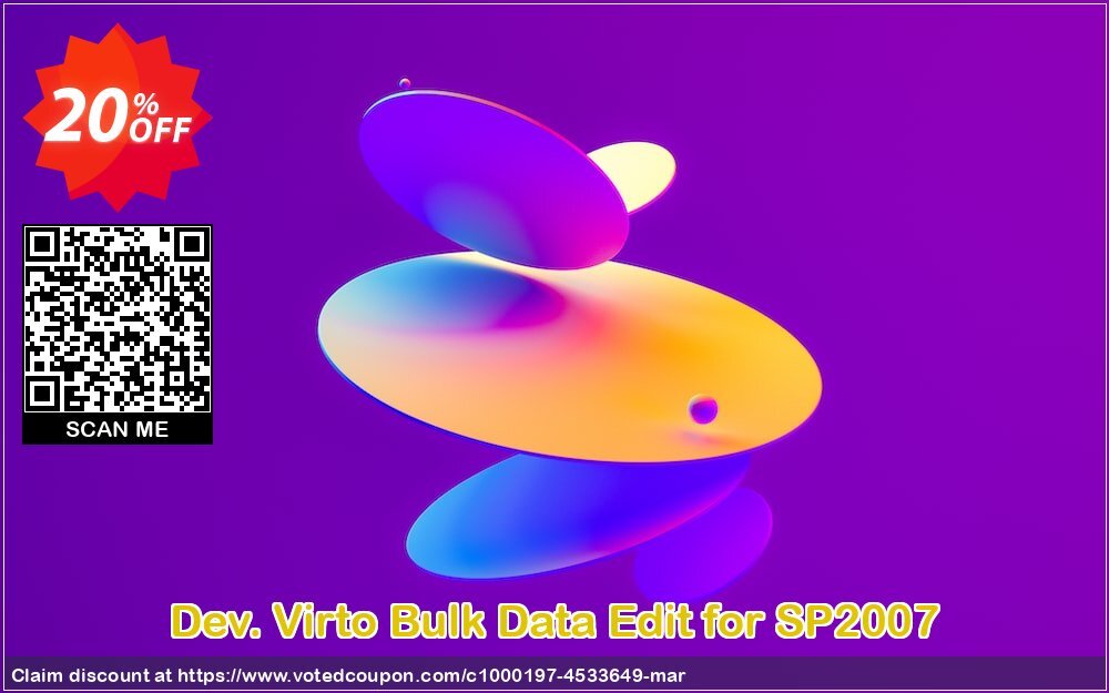 Dev. Virto Bulk Data Edit for SP2007 Coupon Code Apr 2024, 20% OFF - VotedCoupon