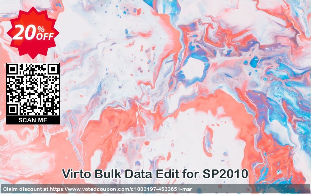 Virto Bulk Data Edit for SP2010 Coupon, discount Virto Bulk Data Edit for SP2010 excellent promotions code 2024. Promotion: excellent promotions code of Virto Bulk Data Edit for SP2010 2024