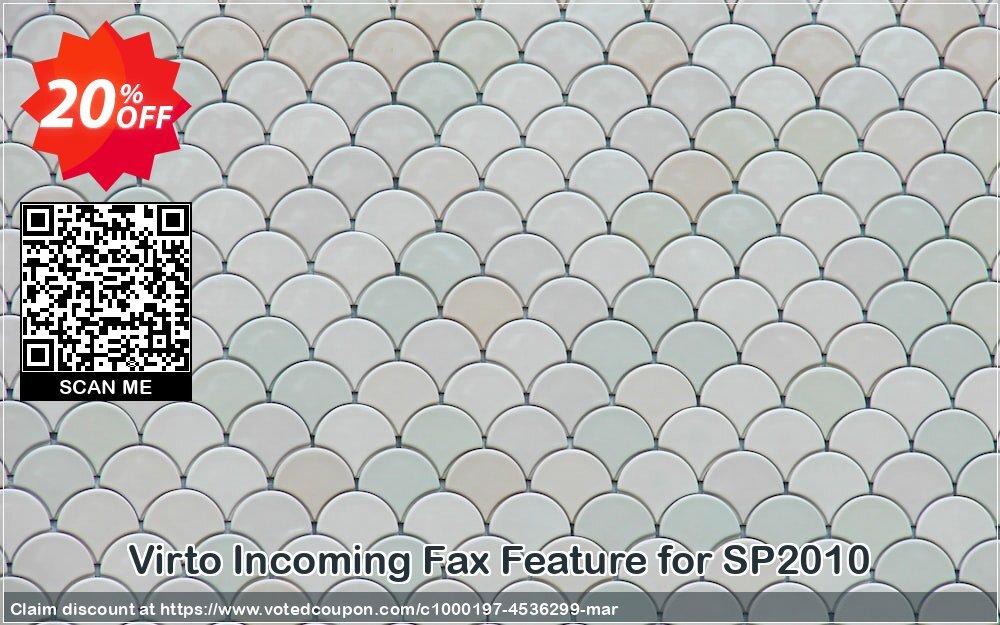 Virto Incoming Fax Feature for SP2010 Coupon, discount Virto Incoming Fax Feature for SP2010 awful deals code 2024. Promotion: awful deals code of Virto Incoming Fax Feature for SP2010 2024