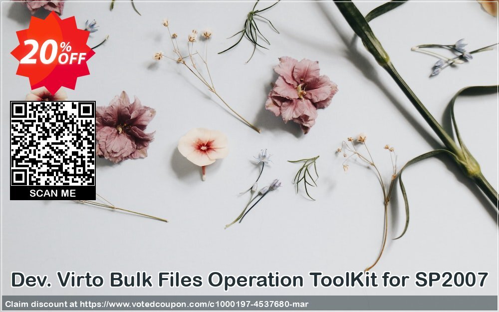 Dev. Virto Bulk Files Operation ToolKit for SP2007 Coupon Code May 2024, 20% OFF - VotedCoupon