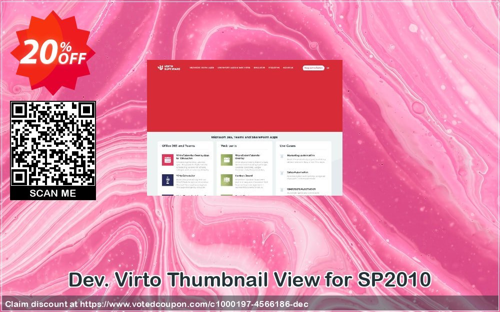 Dev. Virto Thumbnail View for SP2010 Coupon, discount Dev. Virto Thumbnail View for SP2010 wonderful discounts code 2024. Promotion: wonderful discounts code of Dev. Virto Thumbnail View for SP2010 2024