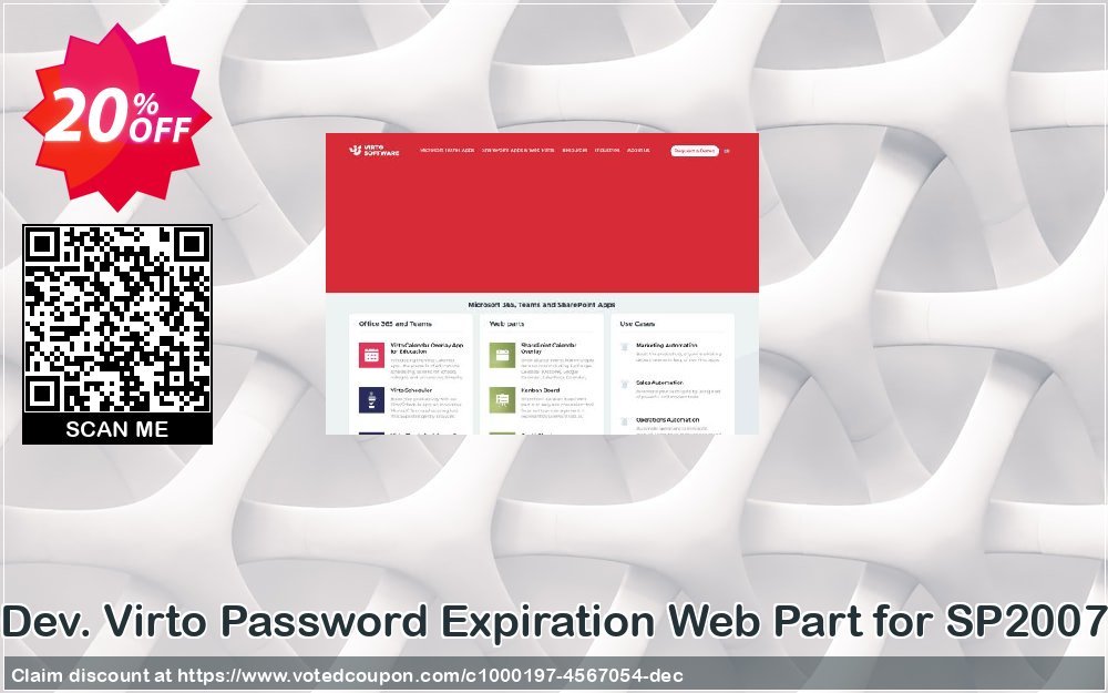 Dev. Virto Password Expiration Web Part for SP2007 Coupon Code Apr 2024, 20% OFF - VotedCoupon