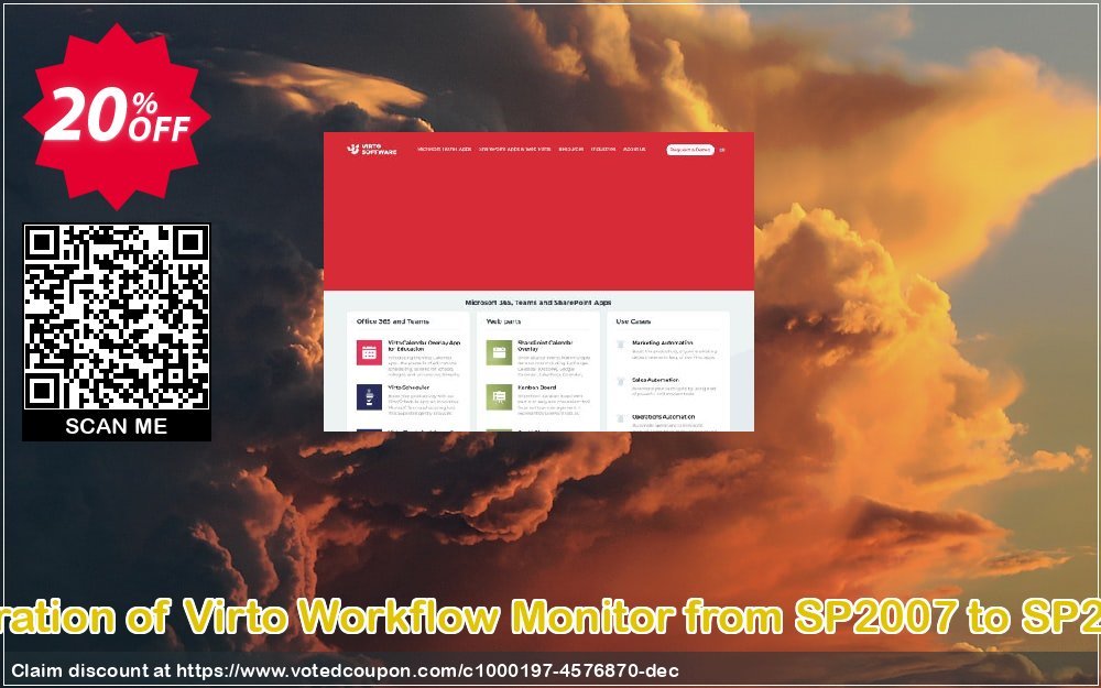 Migration of Virto Workflow Monitor from SP2007 to SP2010 Coupon Code May 2024, 20% OFF - VotedCoupon