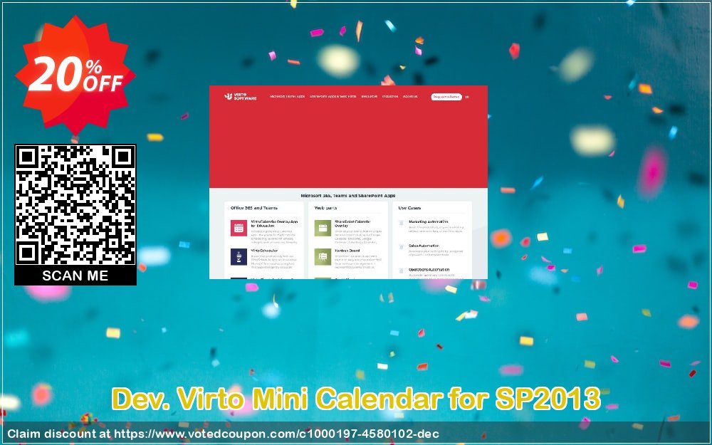 Dev. Virto Mini Calendar for SP2013 Coupon, discount Dev. Virto Mini Calendar for SP2013 amazing discounts code 2024. Promotion: amazing discounts code of Dev. Virto Mini Calendar for SP2013 2024
