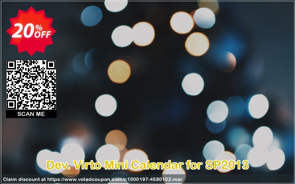 Dev. Virto Mini Calendar for SP2013 Coupon, discount Dev. Virto Mini Calendar for SP2013 amazing discounts code 2024. Promotion: amazing discounts code of Dev. Virto Mini Calendar for SP2013 2024