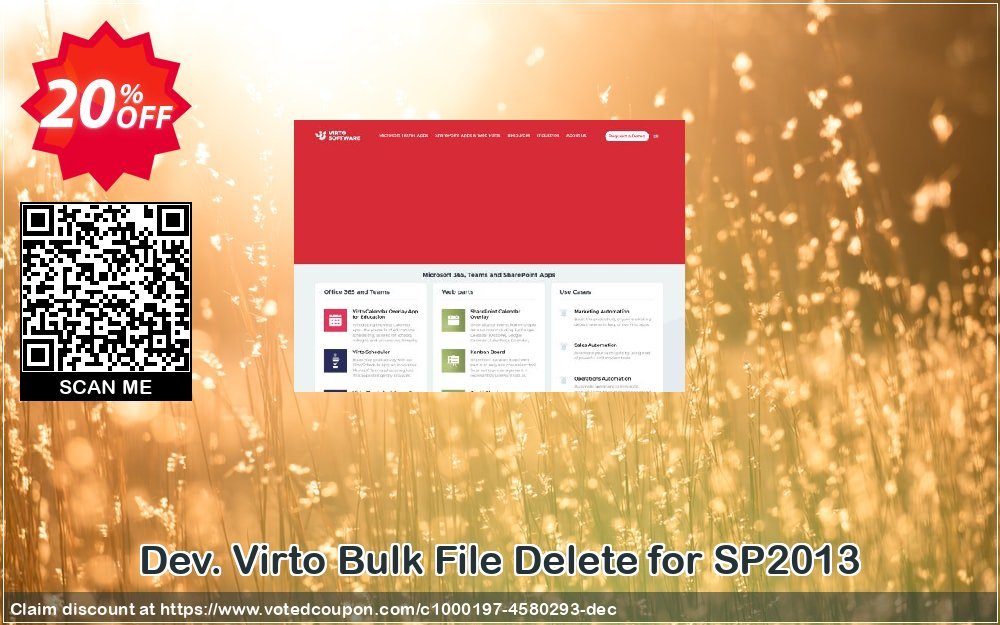 Dev. Virto Bulk File Delete for SP2013 Coupon Code Apr 2024, 20% OFF - VotedCoupon