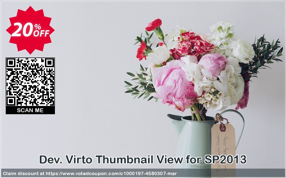 Dev. Virto Thumbnail View for SP2013 Coupon, discount Dev. Virto Thumbnail View for SP2013 awesome sales code 2024. Promotion: awesome sales code of Dev. Virto Thumbnail View for SP2013 2024