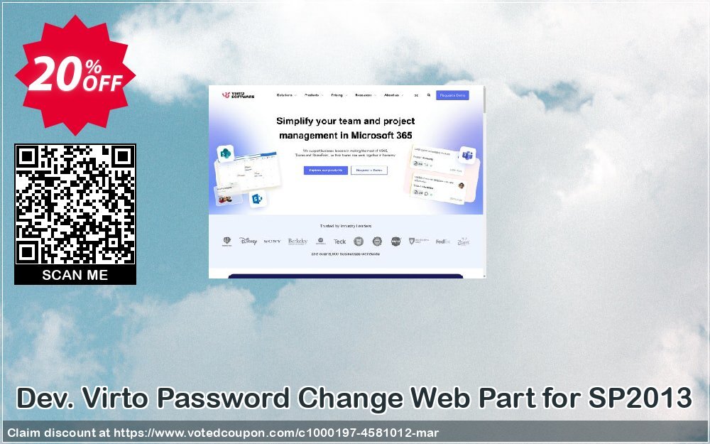 Dev. Virto Password Change Web Part for SP2013 Coupon Code Apr 2024, 20% OFF - VotedCoupon