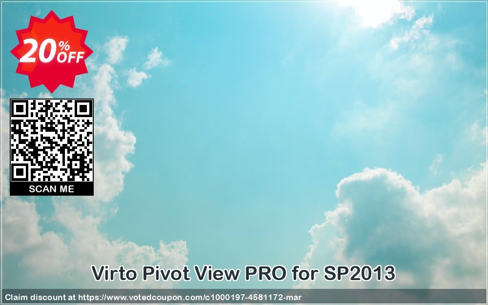 Virto Pivot View PRO for SP2013 Coupon, discount Virto Pivot View PRO for SP2013 awful promo code 2024. Promotion: awful promo code of Virto Pivot View PRO for SP2013 2024