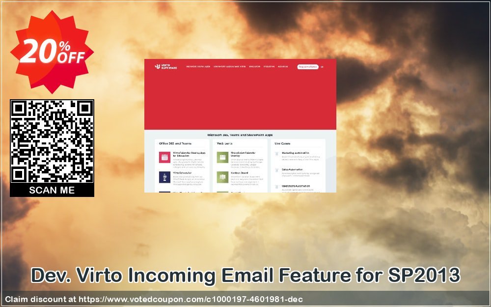 Dev. Virto Incoming Email Feature for SP2013 Coupon Code Apr 2024, 20% OFF - VotedCoupon