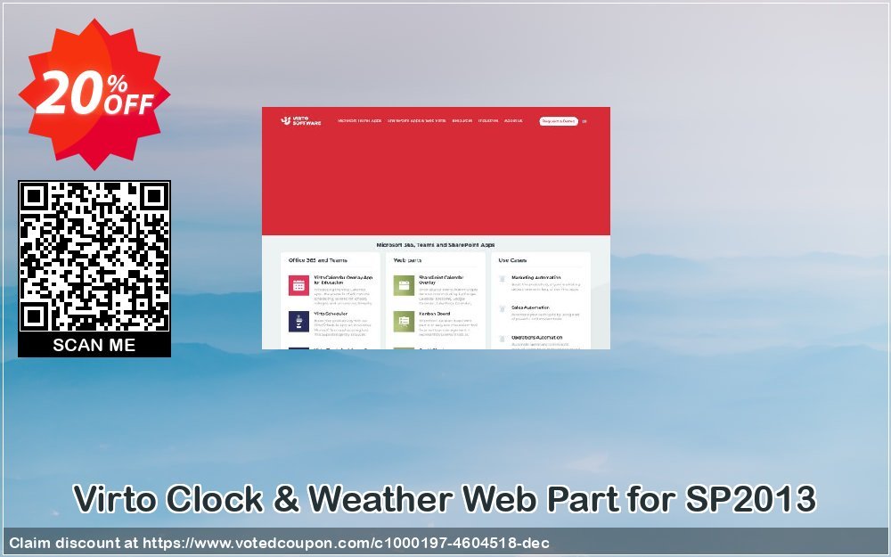 Virto Clock & Weather Web Part for SP2013 Coupon Code Apr 2024, 20% OFF - VotedCoupon