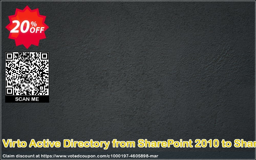 Migration of Virto Active Directory from SharePoint 2010 to SharePoint 2013 Coupon, discount Migration of Virto Active Directory from SharePoint 2010 to SharePoint 2013 awful promotions code 2024. Promotion: awful promotions code of Migration of Virto Active Directory from SharePoint 2010 to SharePoint 2013 2024