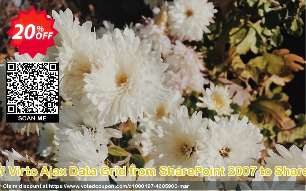 Migration of Virto Ajax Data Grid from SharePoint 2007 to SharePoint 2010 Coupon, discount Migration of Virto Ajax Data Grid from SharePoint 2007 to SharePoint 2010 super deals code 2024. Promotion: super deals code of Migration of Virto Ajax Data Grid from SharePoint 2007 to SharePoint 2010 2024