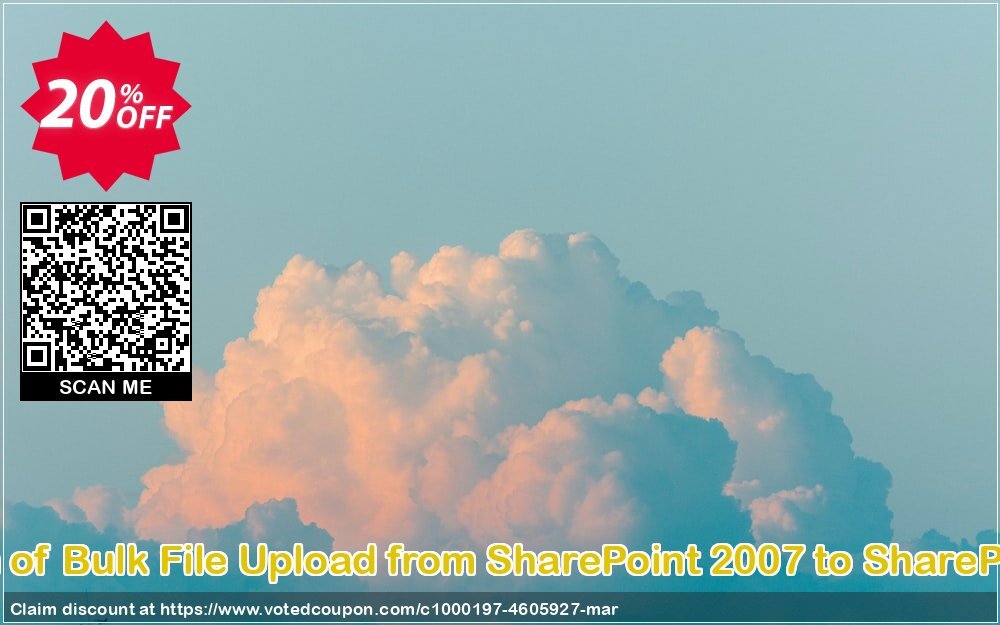 Migration of Bulk File Upload from SharePoint 2007 to SharePoint 2010 Coupon, discount Migration of Bulk File Upload from SharePoint 2007 to SharePoint 2010 special sales code 2024. Promotion: special sales code of Migration of Bulk File Upload from SharePoint 2007 to SharePoint 2010 2024