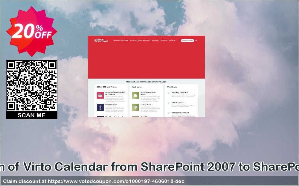 Migration of Virto Calendar from SharePoint 2007 to SharePoint 2010 Coupon, discount Migration of Virto Calendar from SharePoint 2007 to SharePoint 2010 hottest sales code 2024. Promotion: hottest sales code of Migration of Virto Calendar from SharePoint 2007 to SharePoint 2010 2024