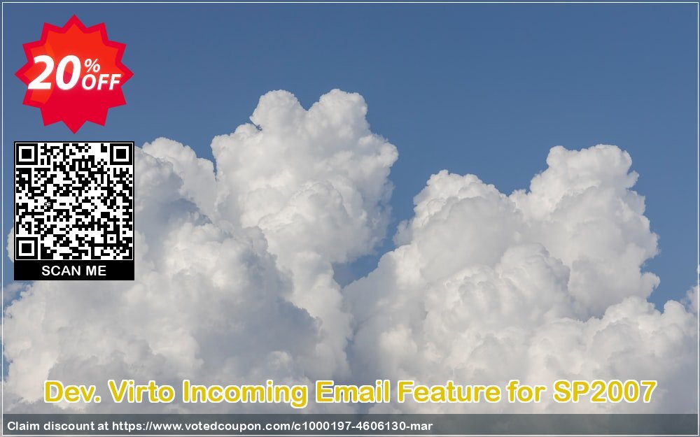 Dev. Virto Incoming Email Feature for SP2007 Coupon Code Jun 2024, 20% OFF - VotedCoupon