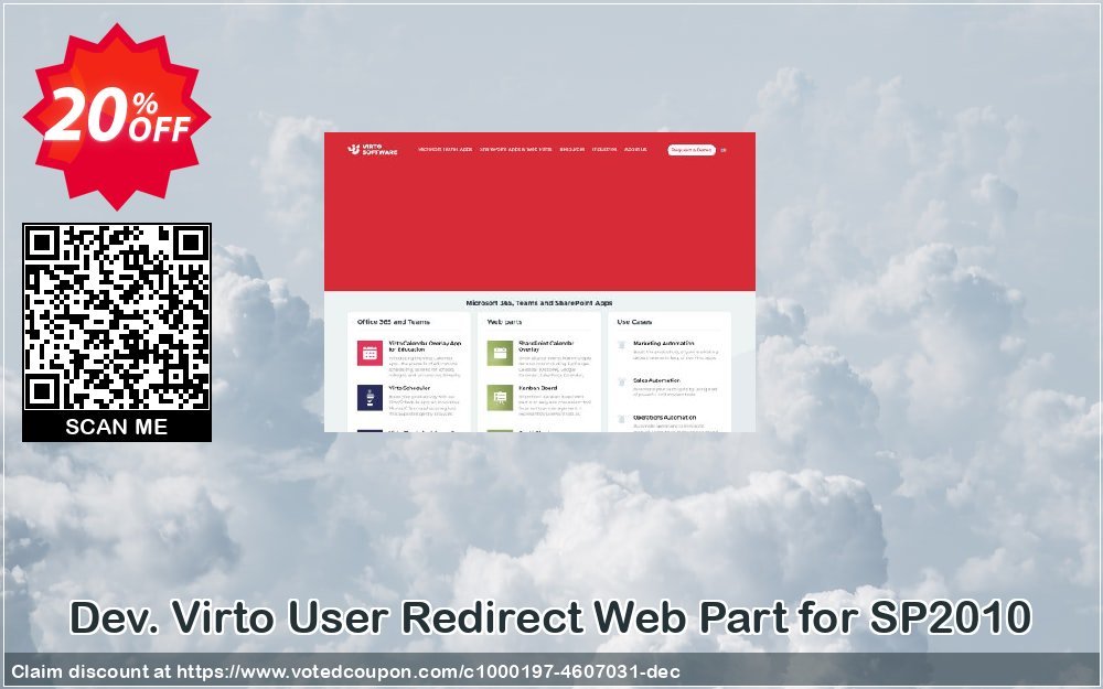 Dev. Virto User Redirect Web Part for SP2010 Coupon, discount Dev. Virto User Redirect Web Part for SP2010 special discounts code 2024. Promotion: special discounts code of Dev. Virto User Redirect Web Part for SP2010 2024