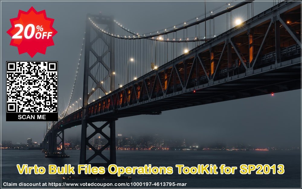 Virto Bulk Files Operations ToolKit for SP2013 Coupon, discount Virto Bulk Files Operations ToolKit for SP2013 awesome sales code 2024. Promotion: awesome sales code of Virto Bulk Files Operations ToolKit for SP2013 2024