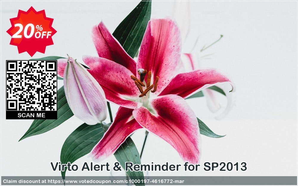 Virto Alert & Reminder for SP2013 Coupon Code Apr 2024, 20% OFF - VotedCoupon