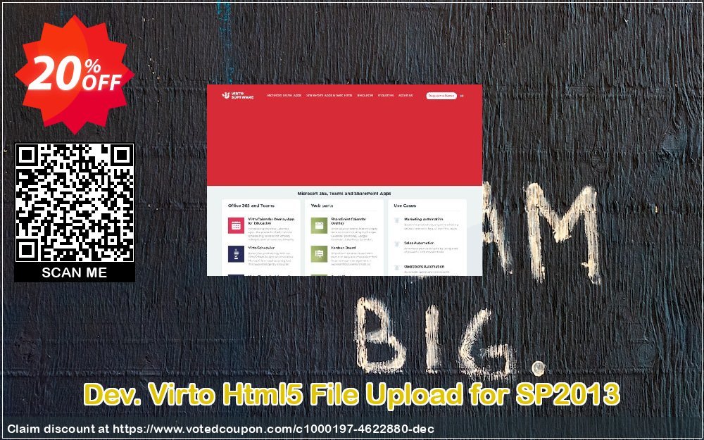 Dev. Virto Html5 File Upload for SP2013 Coupon, discount Dev. Virto Html5 File Upload for SP2013 awesome promotions code 2024. Promotion: awesome promotions code of Dev. Virto Html5 File Upload for SP2013 2024