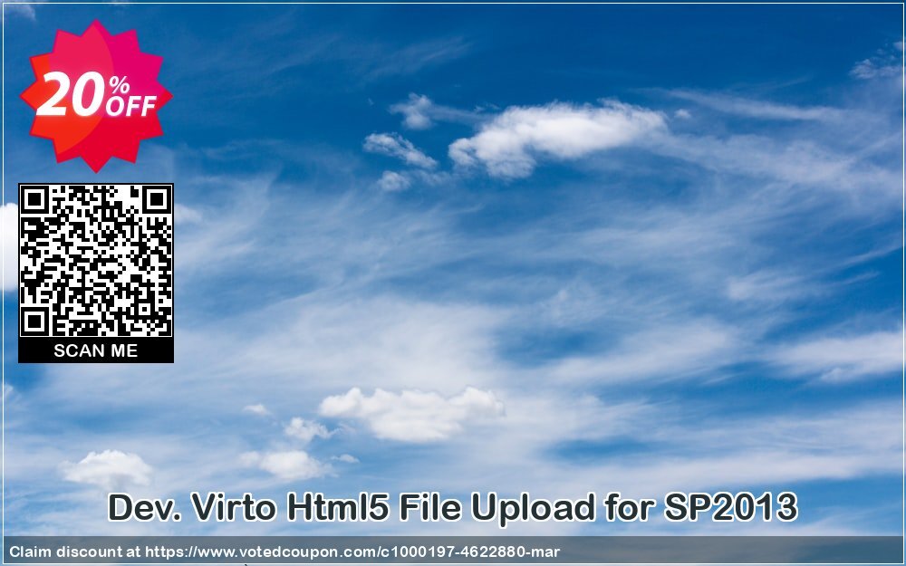 Dev. Virto Html5 File Upload for SP2013 Coupon, discount Dev. Virto Html5 File Upload for SP2013 awesome promotions code 2024. Promotion: awesome promotions code of Dev. Virto Html5 File Upload for SP2013 2024