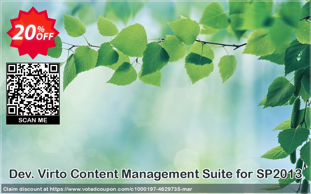 Dev. Virto Content Management Suite for SP2013 Coupon Code Apr 2024, 20% OFF - VotedCoupon