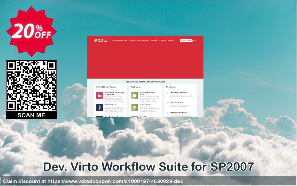 Dev. Virto Workflow Suite for SP2007 Coupon Code Apr 2024, 20% OFF - VotedCoupon