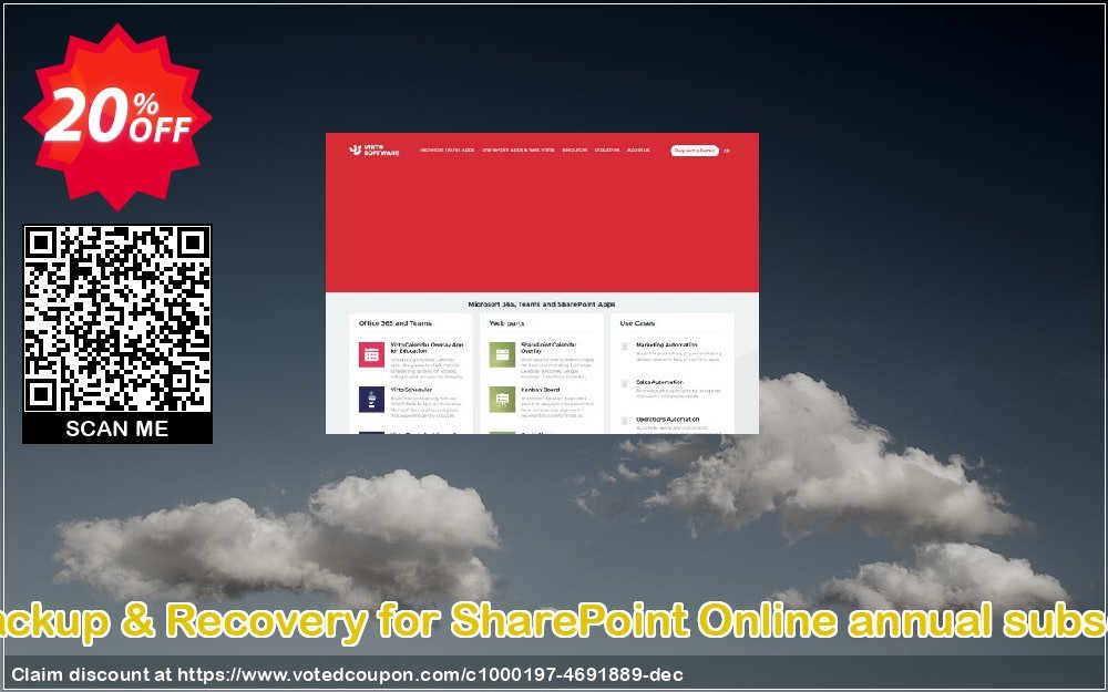 Virto Backup & Recovery for SharePoint Online annual subscription Coupon Code Apr 2024, 20% OFF - VotedCoupon