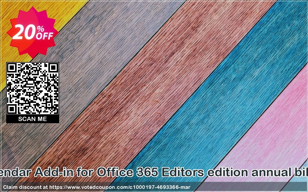 Calendar Add-in for Office 365 Editors edition annual billing Coupon Code Apr 2024, 20% OFF - VotedCoupon