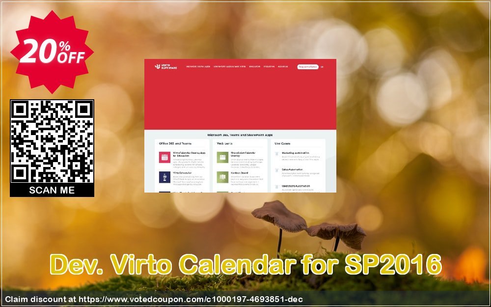 Dev. Virto Calendar for SP2016 Coupon, discount Dev. Virto Calendar for SP2016 amazing promo code 2024. Promotion: amazing promo code of Dev. Virto Calendar for SP2016 2024